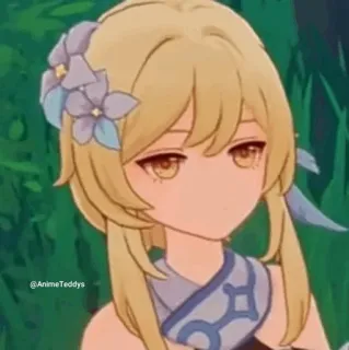💛 8ec5c3cf Lumine Genshin Impact @AnimeTeddys Anime, Video game, Karakter, Lumine, Genshin Impact whatsapp sticker