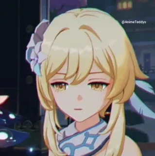 💛 9ee1b678 Lumine Genshin Impact @AnimeTeddys Lumine, Genshin Impact, Anime, Game, Karakter whatsapp sticker