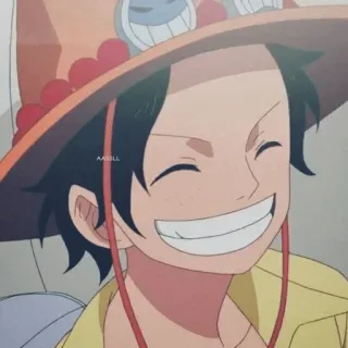 🪐 11d7a24a Portgas D. Ace One Piece Portgas D. Ace, One Piece, anime, manga, character, pirate, hat whatsapp sticker