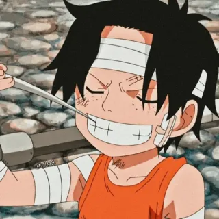 🪐 591c2caf Ace One Piece anime, one piece, ace, cartoon, character whatsapp sticker