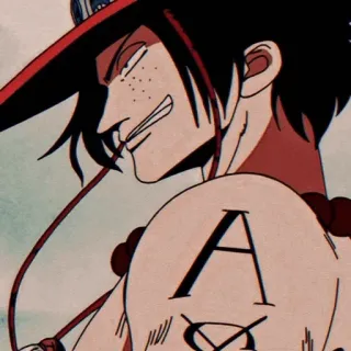 🪐 763c46e9 Portgas D. Ace One Piece anime, cartoon, character, ace, one piece, pirate whatsapp sticker