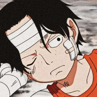 🪐 d7ea4444 Ace One Piece anime, one piece, ace, shonen, character, fire fist whatsapp sticker