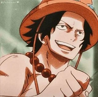🪐 ec1873dd Portgas D. Ace One Piece anime, one piece, ace, pirate, fire, character whatsapp sticker