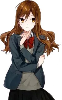 😊 39d98a83 动漫, 女孩, 制服, 角色 whatsapp sticker