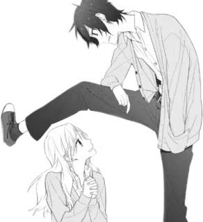 🥰 7fda365e 动漫, 漫画, 情侣, 浪漫, 友谊, 学校, 可爱 whatsapp sticker