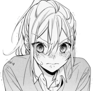 😭 a6803f9e drip 动漫, 漫画, 悲伤, 哭泣, 女孩 whatsapp sticker