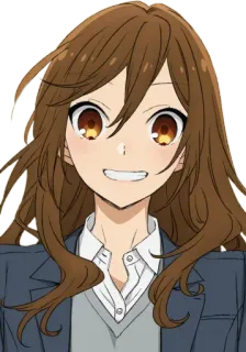 😁 d43e2672 Hori Kyouko Horimiya 动漫, 可爱, 女孩, 堀京子, 堀与宫村 whatsapp sticker