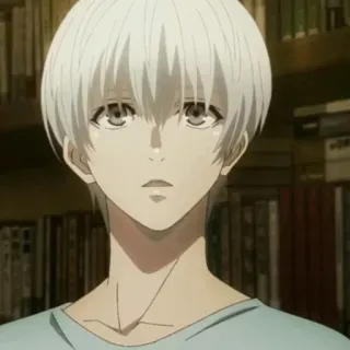 🔥 3bcb0702 Ken Kaneki Tokyo Ghoul Аниме, Персонаж, Портрет, Белые волосы, Канеки, Токийский гуль telegram sticker