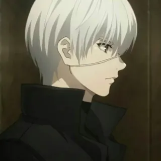 🔥 3cfeb025 Ken Kaneki Tokyo Ghoul Аниме, Токийский Гуль, Кен Канеки, Белые Волосы, Персонаж, Манга telegram sticker