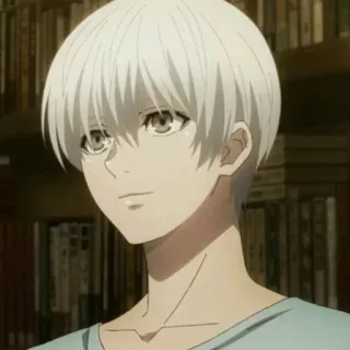 🔥 8a8125ad Ken Kaneki Tokyo Ghoul Аниме, Токийский Гуль, Кен Канеки, Белые Волосы, Гуль, Персонаж telegram sticker