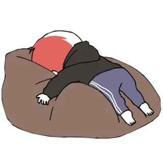 😶 152dc7de durmiendo, cansado, agotado, puf, relajante, chill, desplomado telegram sticker