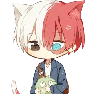 ☺️ 2cb8a1eb Shoto Todoroki My Hero Academia Anime, Chico gato, Lindo, Fanart, Todoroki, Shoto Todoroki, My Hero Academia telegram sticker