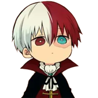 😐 4768b05b Shoto Todoroki My Hero Academia Anime, Manga, My Hero Academia, Todoroki, Shoto Todoroki, Chibi, Héroe telegram sticker