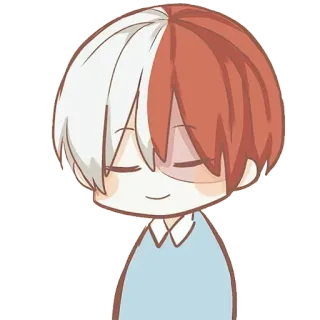 😌 47709498 Shoto Todoroki My Hero Academia Anime, Mono, Manga, Dibujos animados, Chibi, Todoroki, Shoto telegram sticker