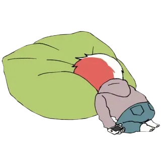 😪 875fb70e durmiendo, zorro, puf, relajado, dibujos animados, mono telegram sticker