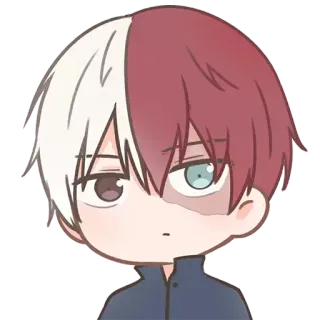 😒 ce3e5533 Shoto Todoroki My Hero Academia Anime, My Hero Academia, Todoroki, Shoto, MHA, Dibujos animados, Chibi telegram sticker