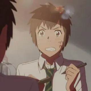 💫 697e602d Taki Tachibana Your Name Anime, Charakter, Taki Tachibana, Your Name, Zeichnung whatsapp sticker