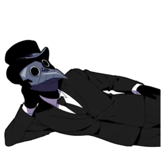 🎩 7d5fc65b чумной доктор, костюм, маска, официальный, стильный telegram sticker