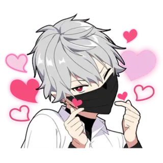 🎩 fae219c6 Аниме, Персонаж, Сердце, Любовь, Милый, Стикер telegram sticker