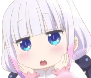 😍 258b52fc Kanna Kamui Miss Kobayashi's Dragon Maid anime, Kanna Kamui, Dragon Maid, imut, kawaii telegram sticker