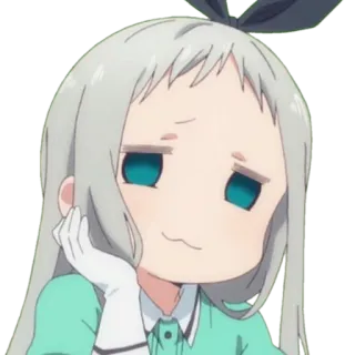 🙂 52fe0db0 Anime, Gadis, Kartun, Lucu, Puas Diri telegram sticker