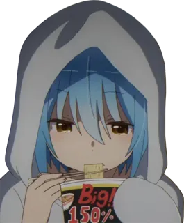 🍜 77381a09 Big! Anime, Gadis, Ramen, Makan, Mie, Hoodie telegram sticker