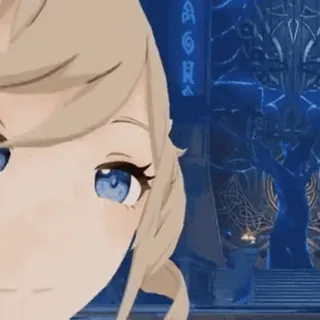 ☺️ 8bc8bf7c Jean Genshin Impact Anime, Jeu vidéo, Cheveux blonds, Yeux bleus, Femme, Jean, Genshin Impact, Personnage telegram sticker