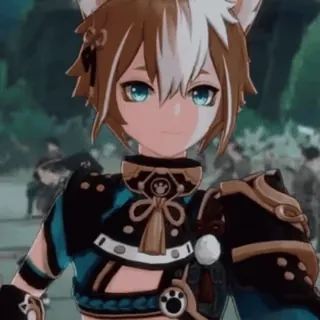 😍 cea8fbae Gorou Genshin Impact Gorou, Genshin Impact, Anime, Jeu vidéo, Chien, Oreilles d'animaux telegram sticker