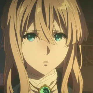 ✨ 20c8a21f Violet Evergarden Anime, Personagem, Retrato, Emocional telegram sticker