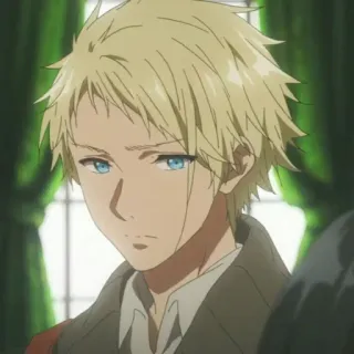 ✨ a637f066 Anime, Homem, Personagem, Cabelo loiro, Olhos azuis telegram sticker