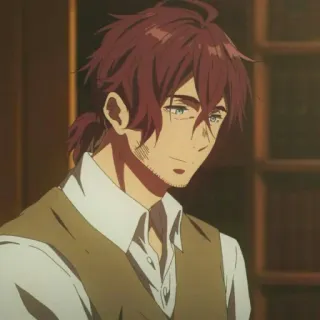 ✨ c0721da5 Gilbert Bougainvillea Violet Evergarden Anime, Personagem, Gilbert Bougainvillea, Masculino, Desenho animado, Retrato telegram sticker