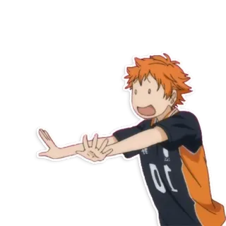 😨 7514a6af Hinata Haikyuu!! anime, haikyuu, hinata, shoyo, volleyball, sports, manga telegram sticker