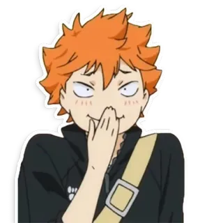 😂 a89a61f5 Hinata Shoyo Haikyuu anime, haikyuu, hinata shoyo, cartoon telegram sticker