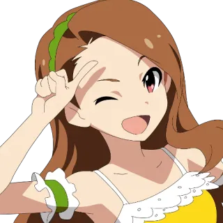 😉 edcdc129 动漫, 女孩, 卡通, 角色, 微笑, 眨眼 telegram sticker