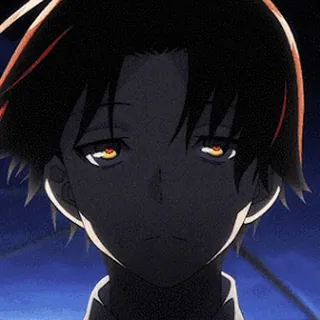 😕 33d6cf60 Anime, Sombre, Portrait, Garçon, Manga whatsapp sticker