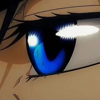 👁 023daf14 глаз, аниме, манга, голубой глаз, мультфильм, крупный план whatsapp sticker