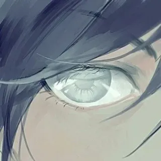 👁 b507a73b глаз, крупный план, аниме, лицо whatsapp sticker