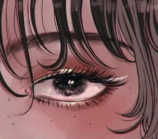 👁 daa51c25 глаз, аниме, крупный план, макияж, ресницы whatsapp sticker