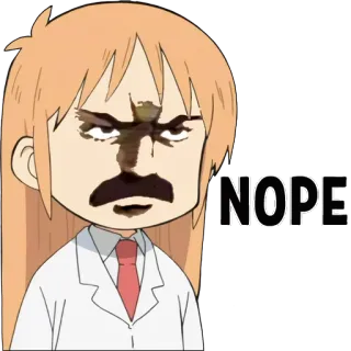 😠 4f15cae3 NOPE Anime, Nop, Reacción, Divertido, Meme whatsapp sticker