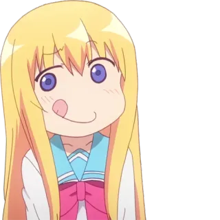 👅 59c56736 Anime, Dibujos animados, Lindo, Chica, Rubia whatsapp sticker