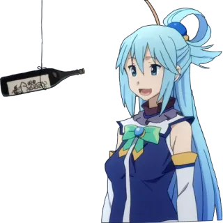 🍷 0f71c694 Aqua Konosuba Anime, Alcol, Cartoni animati, Fantasy, Konosuba telegram sticker