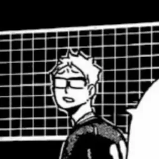 🖇 9e6bad01 Kei Tsukishima Haikyuu!! Anime, Manga, Haikyuu, Tsukishima, Kei Tsukishima, Volleyball whatsapp sticker