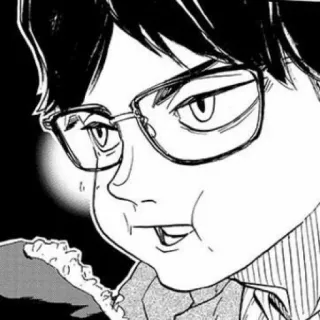 🖇 aa44b639 Anime, Manga, Lunettes, Manger whatsapp sticker