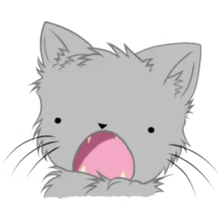 😱 ef201e93 kucing, anak kucing, hewan, lucu, terkejut, kartun telegram sticker