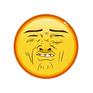 🤨 0004889f 表情符号, 厌恶, 厌恶的, 表情, 黄色, 脸, 反应 telegram sticker