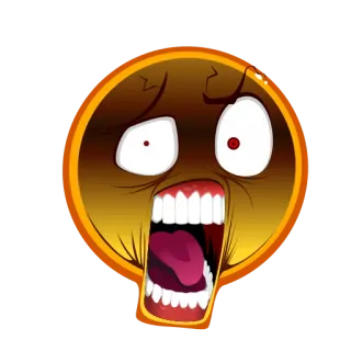 😱 b70a8e71 生气, 疯狂, 烦躁, 沮丧, 表情符号, 尖叫 telegram sticker
