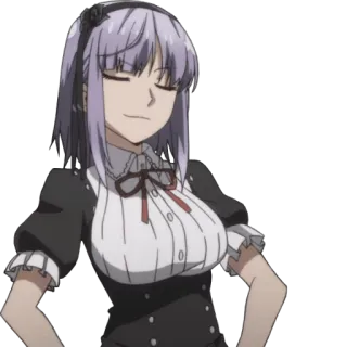 😌 08caaae5 อนิเมะ, ผู้หญิง, ตัวละคร, โกธิค, ริบบิ้น, ยิ้มเยาะ telegram sticker