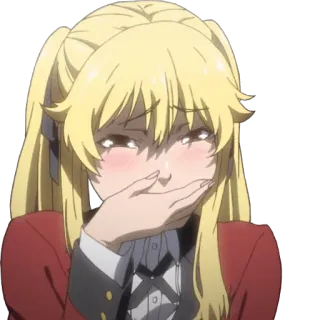 😁 e3920efe อนิเมะ, ผู้หญิง, ผมบลอนด์, ร้องไห้ telegram sticker