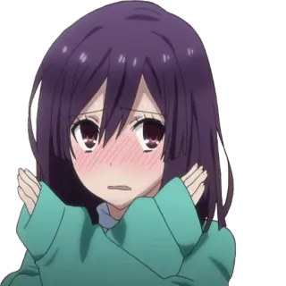 😳 e3ff5ca4 อนิเมะ, ผู้หญิง, เขิน, น่ารัก telegram sticker