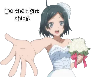 💍 0e0079ec Do the right thing. Аниме, Свадьба, Невеста, Поддержка whatsapp sticker
